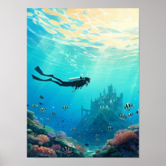 Diver finds a castle poster