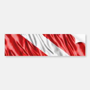 Diver Flag Bumper Sticker