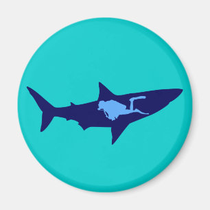 Diver Hai diver shark Magnet