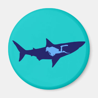 Diver Hai diver shark Magnet