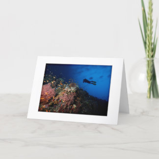 Diver on Reef Greeting Card
