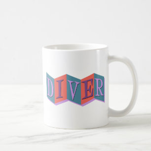 Diver (retro sign) coffee mug