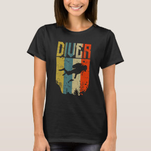 Diver Retro Vintage Freediving Snorkelling Scuba D T-Shirt