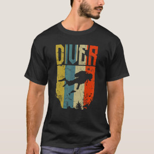 Diver Retro Vintage Freediving Snorkelling Scuba D T-Shirt