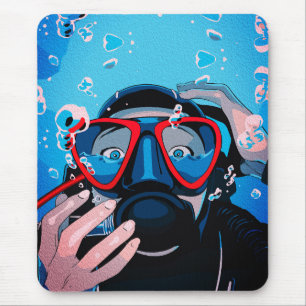 Diver’s Surprise – Underwater Adventure Mouse Mat