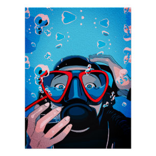 Diver’s Surprise – Underwater Adventure Poster