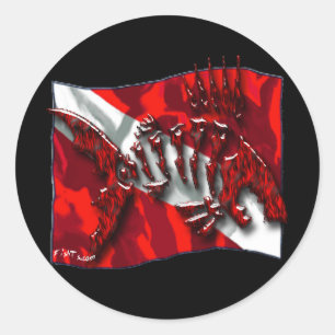 DiverDown Collection Classic Round Sticker