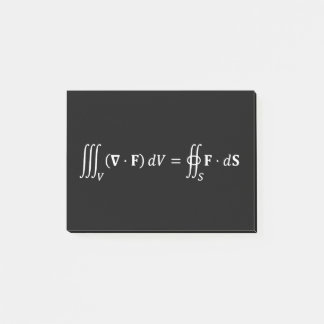 divergence theorem equation, math basics post-it notes