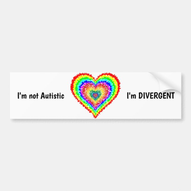 Divergent Autism Bumper Sticker (Front)