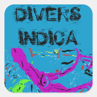 DIVERS INDICA SQUARE STICKER