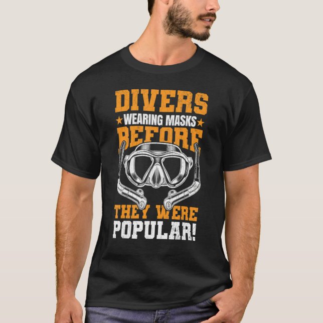 Divers Wearing Masks Before  Scuba Diver Diving Gr T-Shirt (Front)