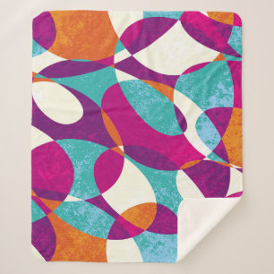 Diverse colours, vintage pattern collection. sherpa blanket