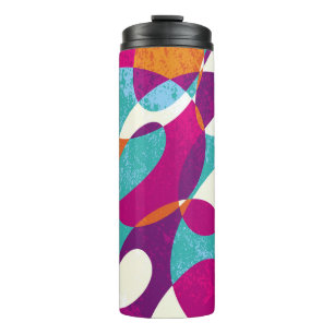 Diverse colours, vintage pattern collection. thermal tumbler