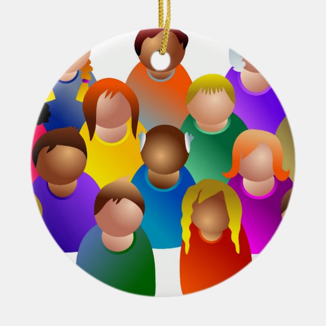 Diverse Community Ceramic Tree Decoration (Front)