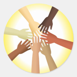 Diverse Hands Classic Round Sticker