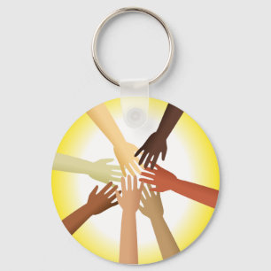 Diverse Hands Key Ring