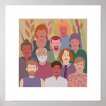 diverse men square