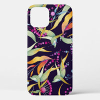 Diverse plant pattern: seamless watercolor design