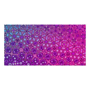 Diverse Shapes in Motion Purple Poster