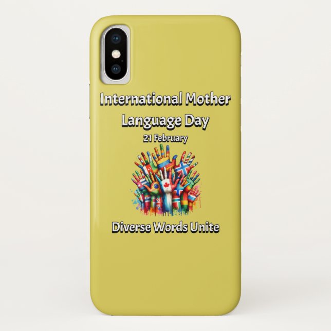 Diverse Words Unite.  Mother Language Day. Case-Mate iPhone Case (Back)