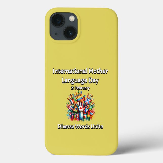 Diverse Words Unite.  Mother Language Day. Case-Mate iPhone Case (Back)