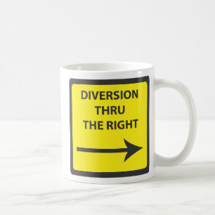 DIVERSION SIGNS COFFEE MUG