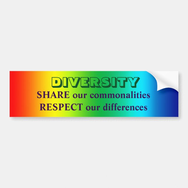 DIVERSITY bumper sticker (Front)