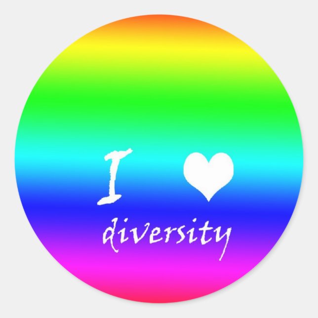 DIVERSITY CLASSIC ROUND STICKER (Front)