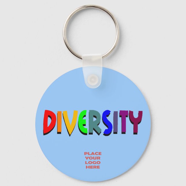 Diversity Custom Baby Blue Keychain (Front)