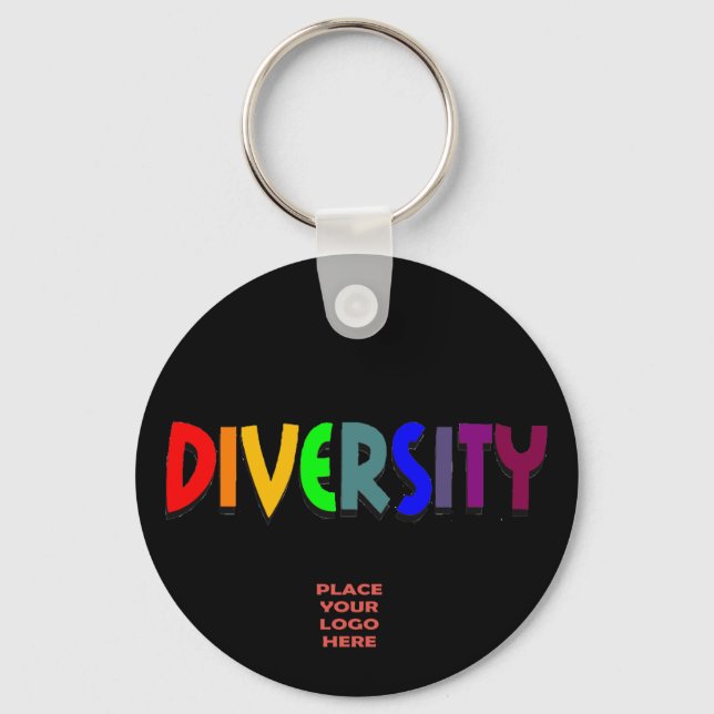 Diversity Custom Black Keychain (Front)