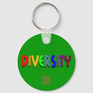 Diversity Custom Green Keychain