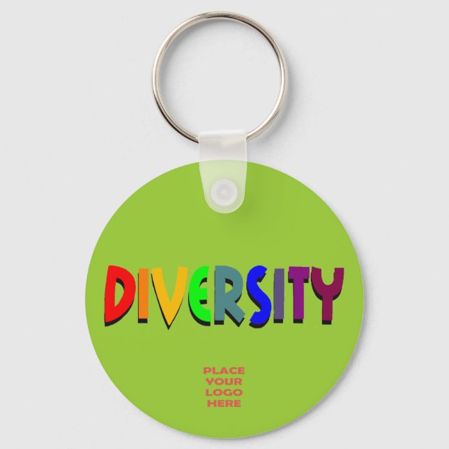 Diversity Custom Olive Green Keychain (Front)