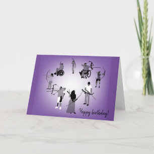 Diversity Designs Archery Birthday Card