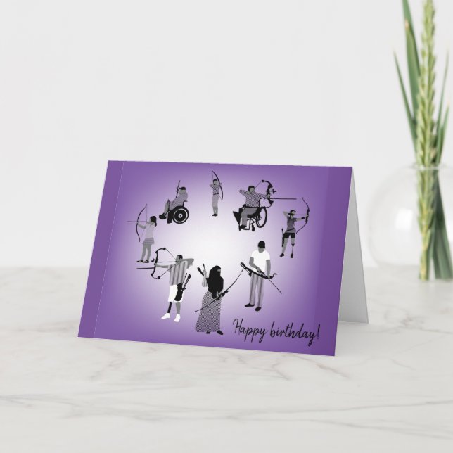 Diversity Designs Archery Birthday Card (Front)