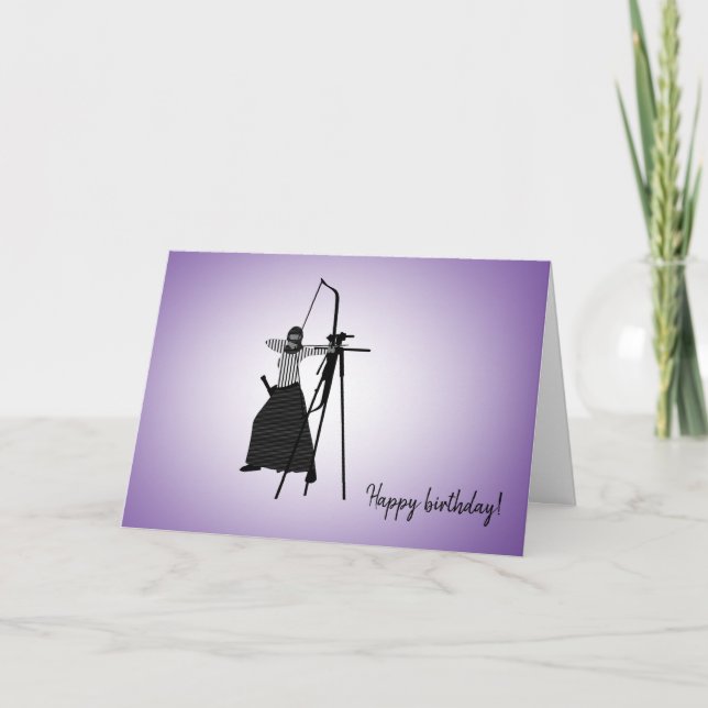 Diversity Designs Muslim Girl Blind Archer Card (Front)
