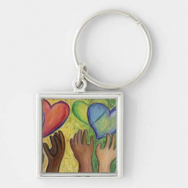 Diversity, Equity, & Inclusion DEI Keychain Charm (Front)