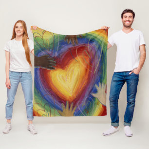 Diversity, Equity, Inclusion Fleece Throw Blanket