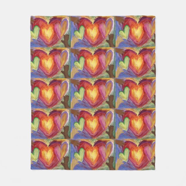 Diversity, Equity, Inclusion Fleece Throw Blanket (Front)