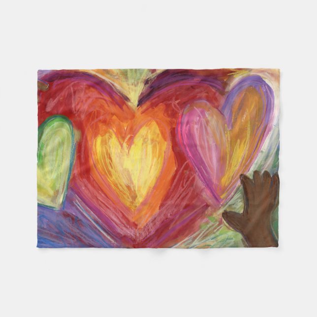 Diversity, Equity, Inclusion Fleece Throw Blanket (Front (Horizontal))