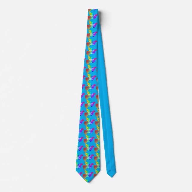 Diversity Equity Inclusion & rainbow peace dove  Tie (Front)