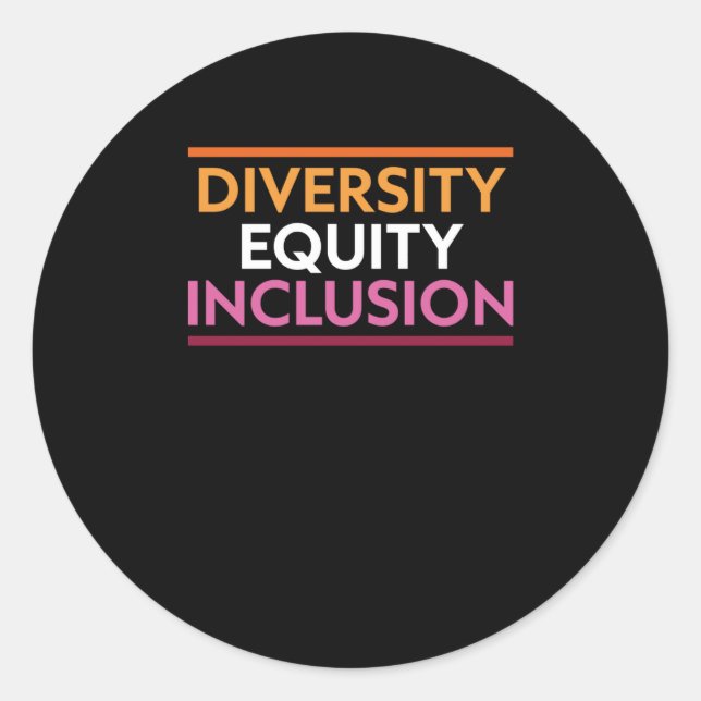Diversity Equity Inclusion Sticker  (Front)