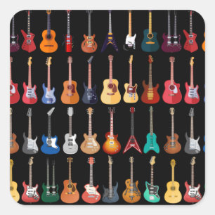 Diversity Guitar Shirt Guitar Lover Music For Men Square Sticker