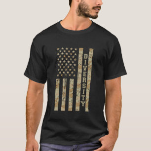 Diversity Inclusion Equality Desert Camo Distresse T-Shirt