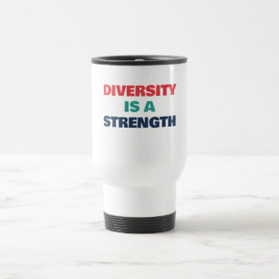 Diversity Is A Strength Custom Text Disability Pri Travel Mug