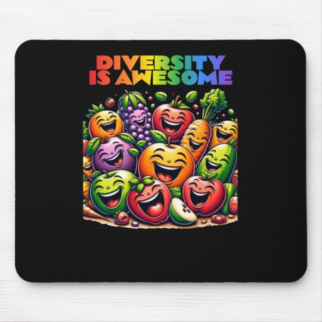 Diversity Is Awesome Sticker  Mouse Mat (Front)