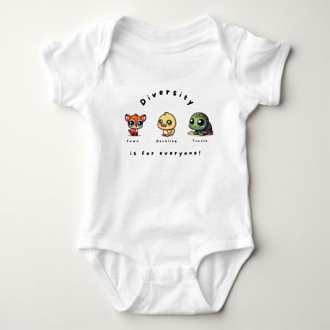 Diversity is for ALL ages Baby Bodysuit (Front)