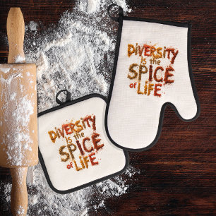 Diversity is the Spice of Life - Safe Space Oven Mitt & Pot Holder Set