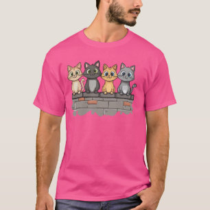 Diversity Kitten Lover Wall Fence Pet Owner Cute C T-Shirt
