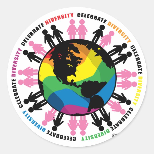 Diversity LGBT Classic Round Sticker (Front)