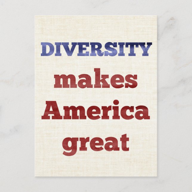 DIVERSITY Makes America Great Postcard (Front)